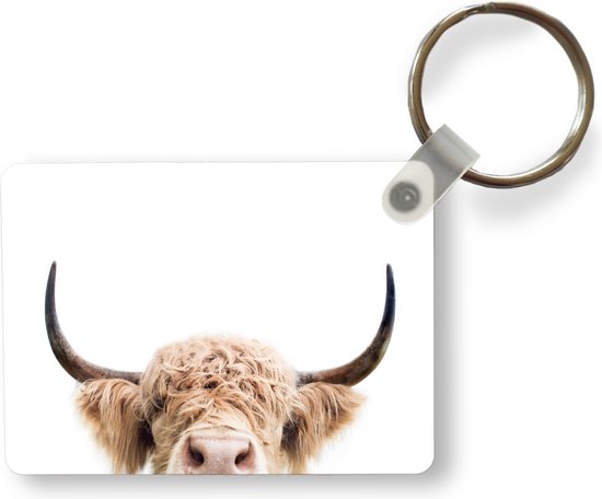 Anti-stress Koe met sleutelhanger wit/zwart