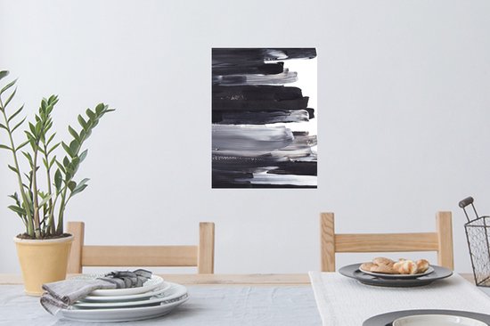 Stickers muraux - Film autocollant - Peinture - Zwart - Design - 30x40 cm - Film adhésif - Stickers muraux chambre d'enfant - Papier peint autocollant - Papier peint autocollant - Film autocollant