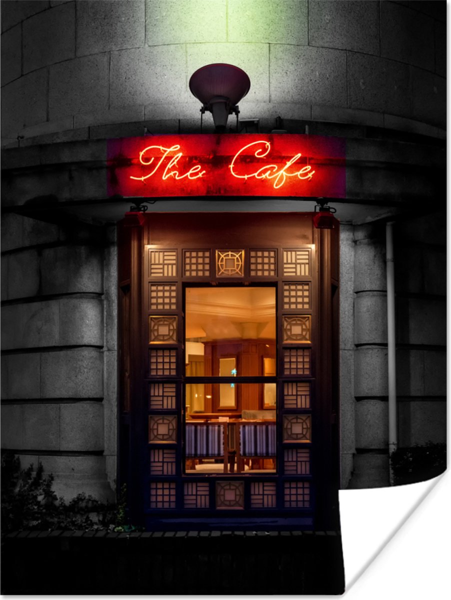 Deur - Café - Rood - Architectuur - Neonlicht