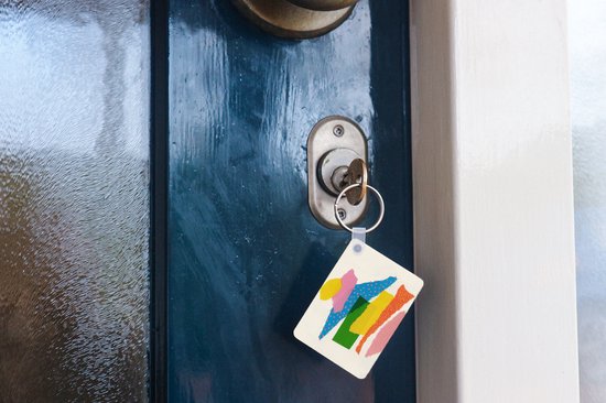 Porte-clés - Abstrait - Art - Formes - Arc-en-ciel - Cadeaux à distribuer - Plastique