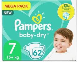 Pampers Baby-Dry Maat 7 (15kg+) - 62 Luiers