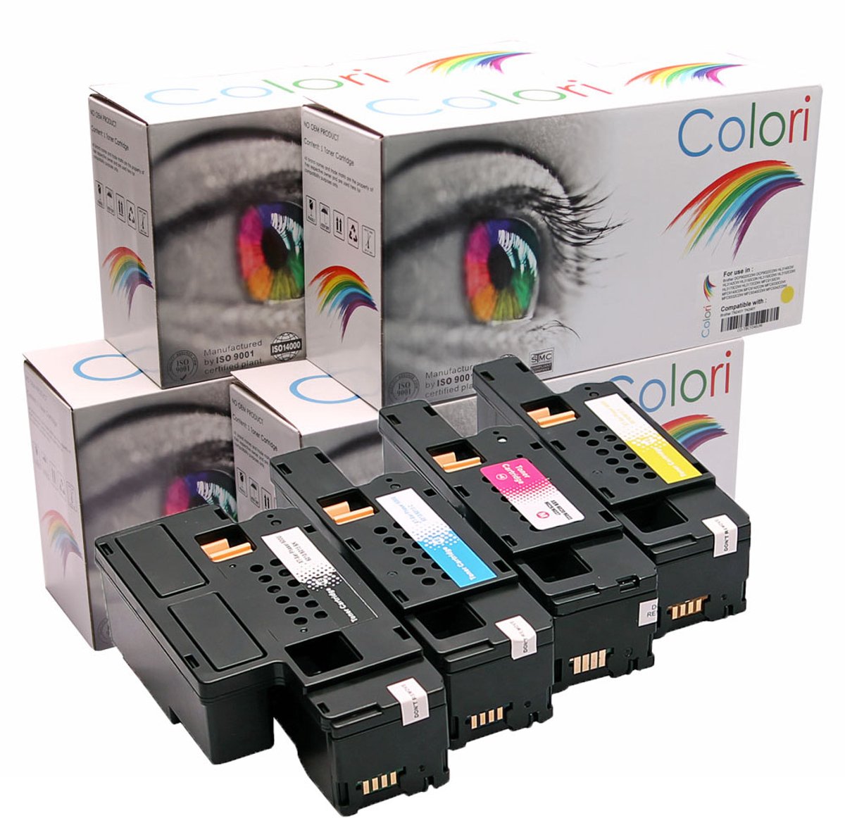 Colori huismerk set 4x toner geschikt voor Dell E525 voor E525 E525w Color Multifunction Printer