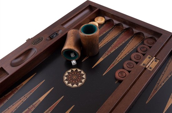 Thumbnail van een extra afbeelding van het spel Backgammon - Tavla - Handgemaakt - Hout - Luxe uitgave - 52 x 30 x 7,5 cm