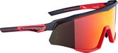 FORCE SONIC Matt Zwart/Rood Polarized Sportbril met UV400 Bescherming en Flexibel TR90 Frame - Unisex & Universeel - Sportbril - Zonnebril voor Heren en Dames - Fietsaccessoires