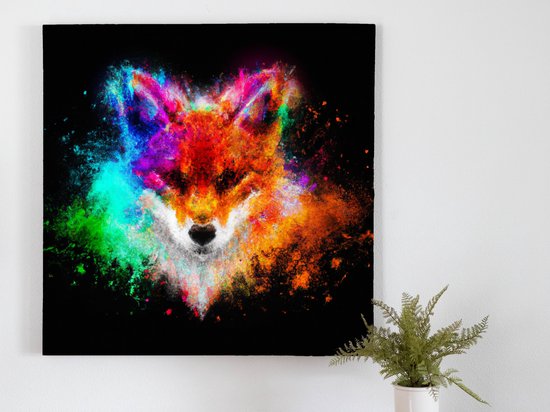 Starfox kunst - 80x80 centimeter op Canvas | Foto op Canvas - wanddecoratie