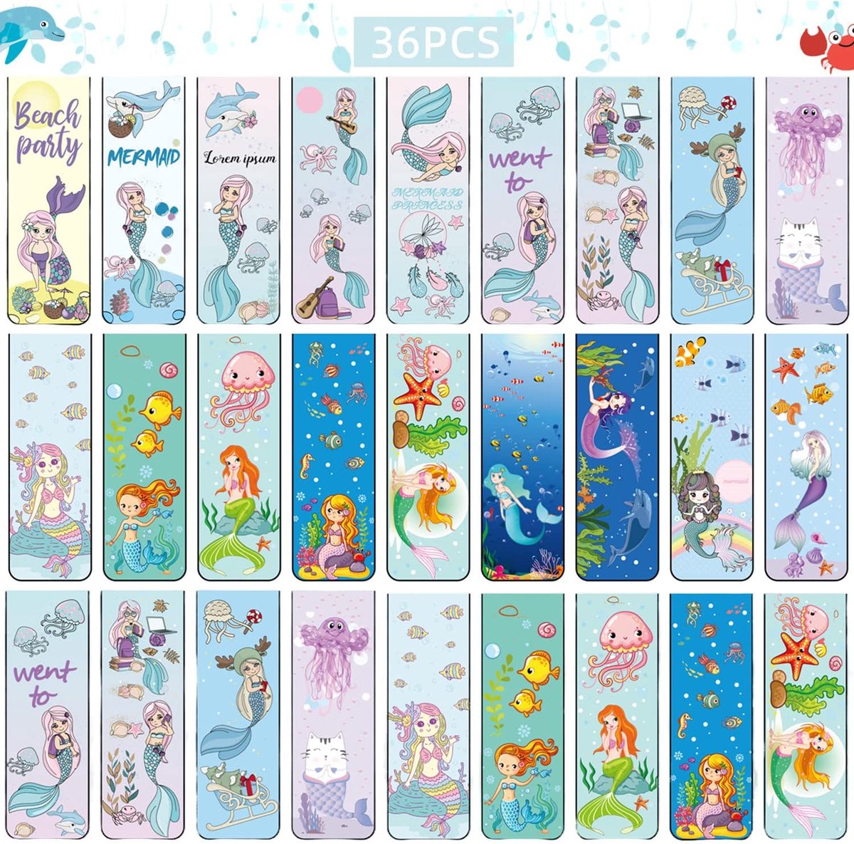 Magnetische boekenleggers, 30 stuks magnetische boekenleggers voor kinderen, magnetische boekenleggers, kleurrijke magnetische boekenleggers, grappig om op te nemen (rood en wit