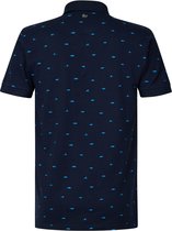 Petrol Industries - Heren All-over print polo - Blauw - Maat L