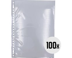 DULA Showtassen - Insteekhoezen - 100 stuks - Glashelder - A4 - 23 gaten - Showtas PP