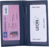 LeonDesign - 16-CC1587-06 - pochette pour cartes - Bleu foncé - cuir