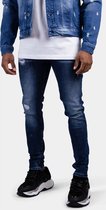 Malelions Stained Jeans Heren Donkerblauw - Maat: W32