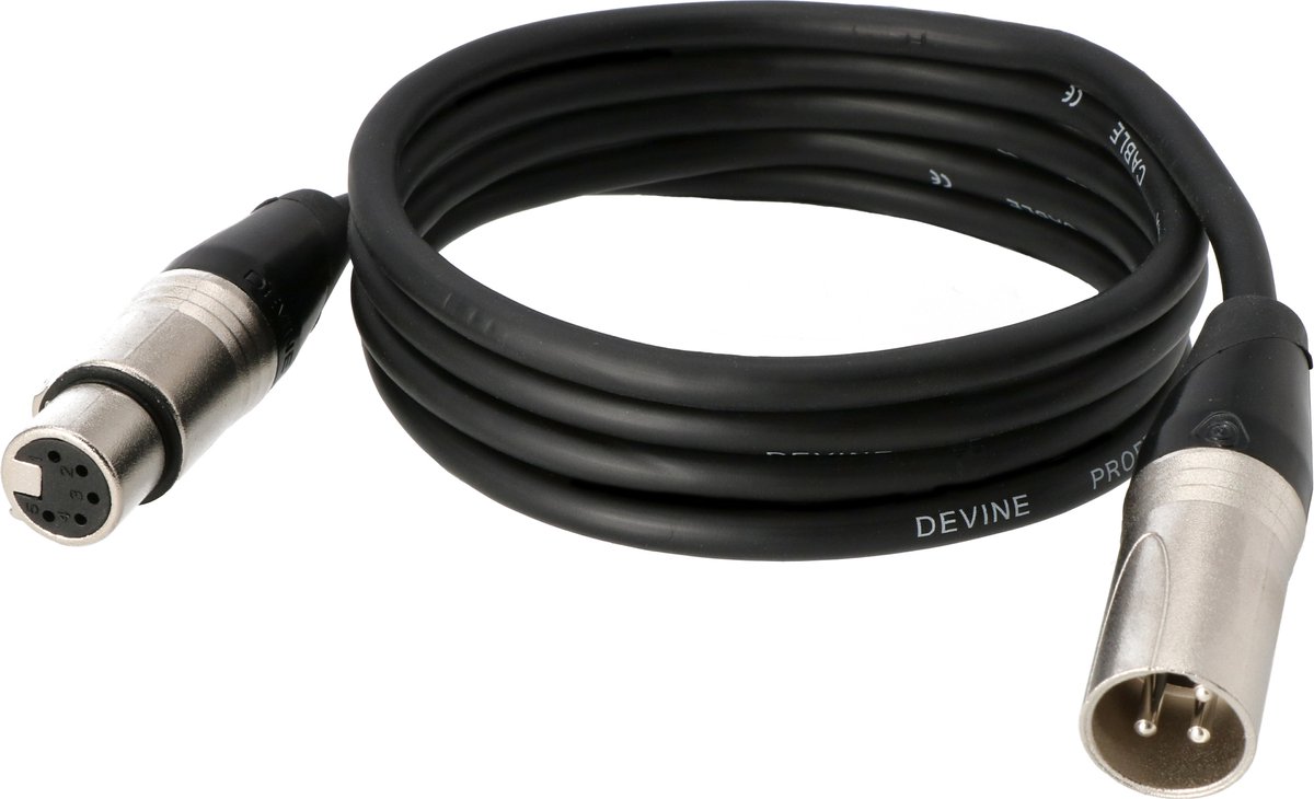 Devine XGC-F5P-M3P DMX kabel XLR female 5P - XLR male 3P 1.5m