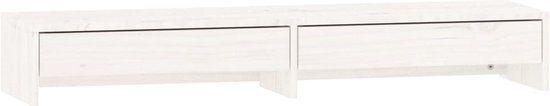 vidaXL Monitorstandaard met lades 100x27x15 cm hout bruin eikenkleur, monitorverhoger, monitor standaard, bureau organiser, bureauorganiser