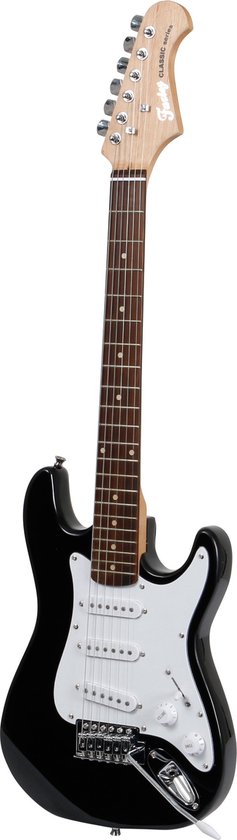 Fazley FST034BK 3/4-formaat elektrische gitaar zwart