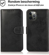 Mobiq - Magnetische 2-in-1 Wallet Case iPhone 13 Pro Max - zwart