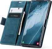 Hoesje geschikt voor Samsung Galaxy S23 Ultra - Book Case Leer Slimline Blauw