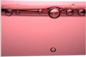 Acrylglas - Luchtbellen in Roze Water - 75x50 cm Foto op Acrylglas (Wanddecoratie op Acrylaat)