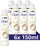 Dove Advanced Care Coconut & Jasmine Anti-Transpirant - Deodorant Spray - 6 x 150 ml - Voordeelverpakking