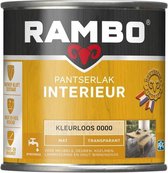 Rambo Pantserlak Interieur - Transparant Mat - Houtnerf Zichtbaar - Kleurloos - 1.25L