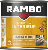 Rambo Pantserlak Interieur - Transparant Zijdeglans - Houtnerf Zichtbaar - Kleurloos - 0.75L