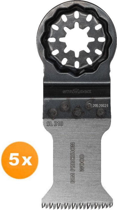 FEIN E-Cut Standard zaagblad Curved, Ve. 10 St., Breedte 65 mm, Lengte 50 mm, Houder Starlock, Geschrankte vertanding voor alle hout-, gipsplaat- en kunststof materialen