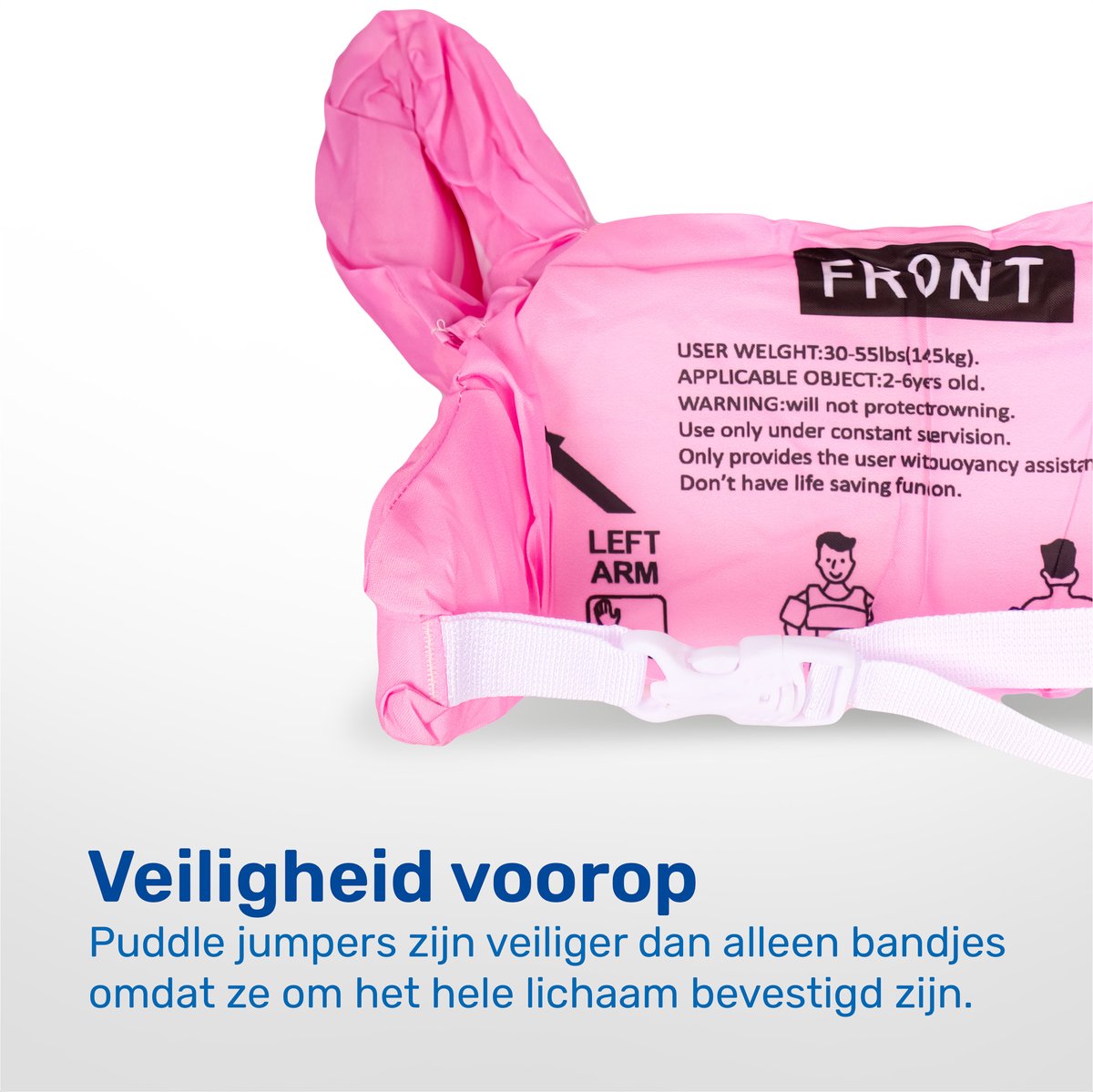LBB - Puddle Jumper - Zwemvest - 2 - 6 jaar - 25kg - Zwemvest Kind - Alpaca - Zwembandjes - Drijfvest Kind — afbeelding 4