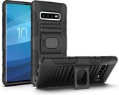 Pearlycase Multifunctionele hoesje Robuuste case zwart met magneet adsorptie voor Samsung Galaxy S10