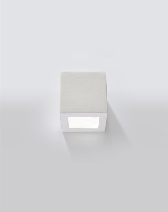 Witte up down wandlamp Zelar, gips, modern