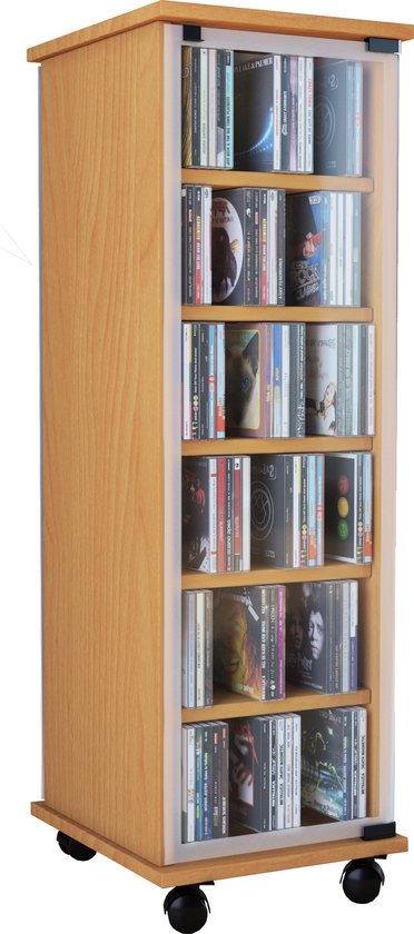 Armoire de stockage de CD / DVD - armoire de rangement pour 300 CD / 130 DVD  ou jeux