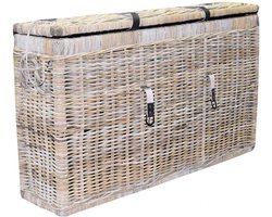 Kussenbox middel 151x51xH95 cm naturel rotan