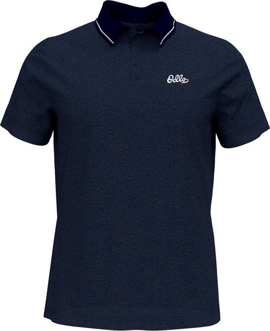Odlo Nikko Poloshirt korte mouwen Heren diving navy melange Maat S bol