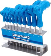 Silverline 10 Delige T-Grepen Inbussleutel Set