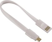 Hama USB Micro-USB Kabel Magnet 0.2m Wit