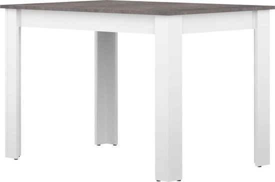 Eettafel Nice 110x70 cm - wit/beton