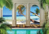 Papier peint Tropical Beach | XXXL - 416 cm x 254 cm | Polaire 130g / m2