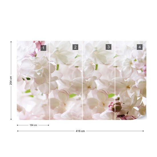Papier peint Fleurs Spring Blossom | XXXL - 416 cm x 254 cm | Polaire 130g / m2