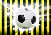 Fotobehang Football Yellow Black Stripes | XL - 208cm x 146cm | 130g/m2 Vlies
