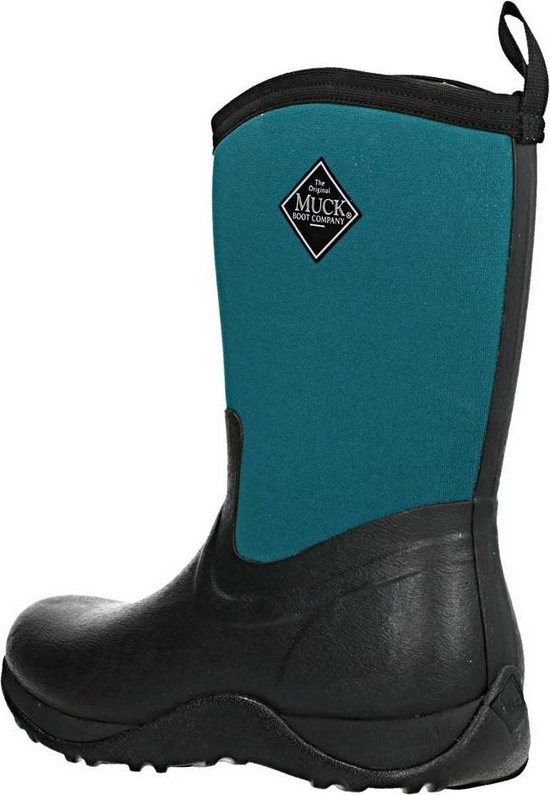 teal and black muck boots