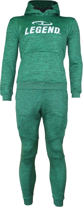 Joggingpak dames/heren met hoodie groen  XXS