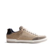 NoGRZ W.Burn - Leren Heren Sneaker - Taupe - Maat 43