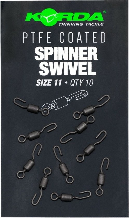 Foto: Korda ptfe spinner swivel size 11 end tackle