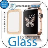 42mm full Cover 3D Tempered Glass Screen Protector For Apple watch / iWatch 1 golden edge Watchbands-shop.nl