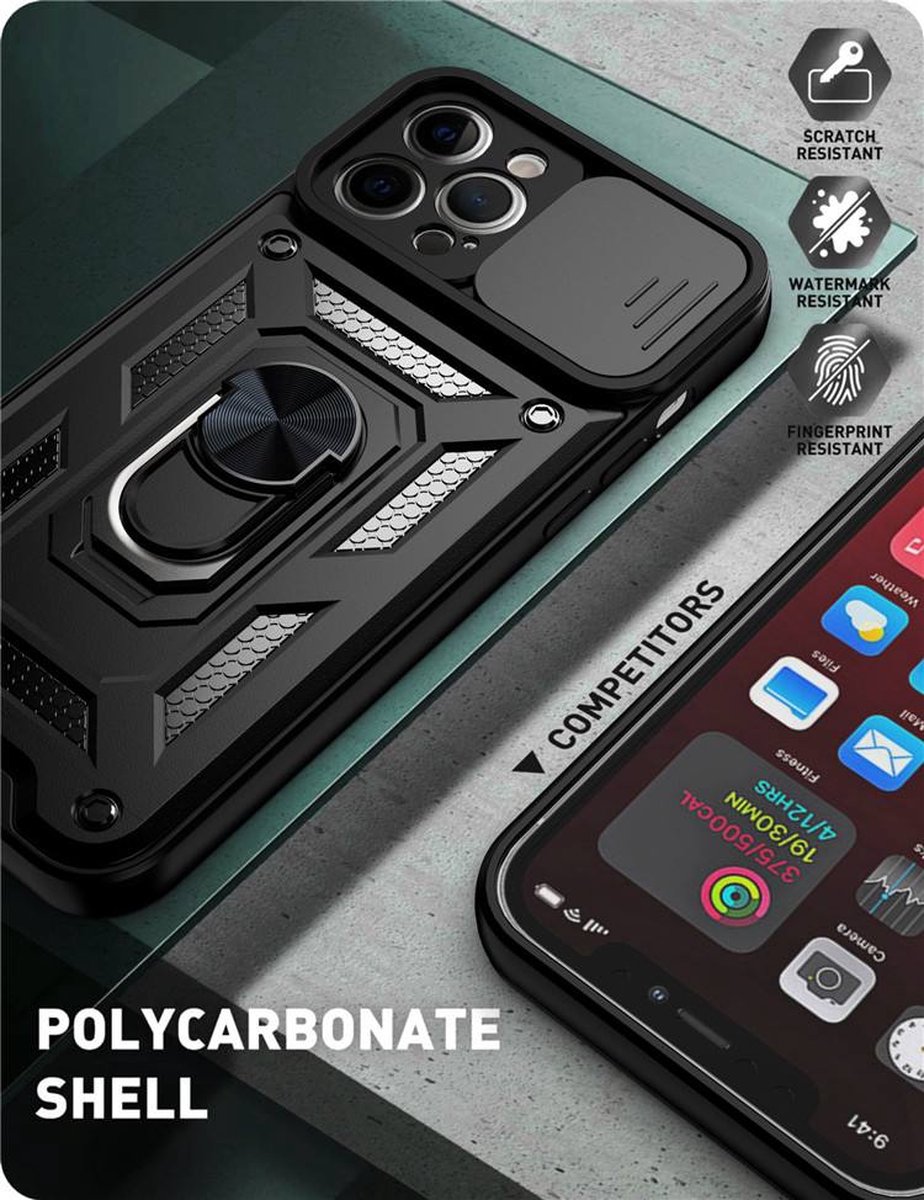 Apple iphone 14 pro max Armor case Groen-met camera bescheming-antishok case back cover -super stevige hoesje iphone