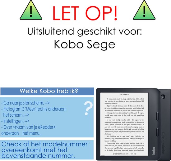 Hoes Geschikt voor Kobo Sage Hoesje Bookcase Cover Book Case Hoes Sleepcover Trifold - Galaxy van Fintie — afbeelding 2
