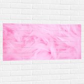 Muursticker - Roze Veren - 100x50 cm Foto op Muursticker