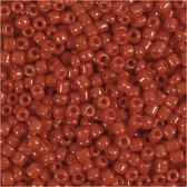 Rocailles, d 3 mm, afm 8/0 , gatgrootte 0,6-1,0 mm, donkerrood, 500 gr/ 1 doos
