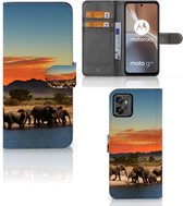 Wallet Book Case Motorola Moto G32 Telefoon Hoesje Olifanten
