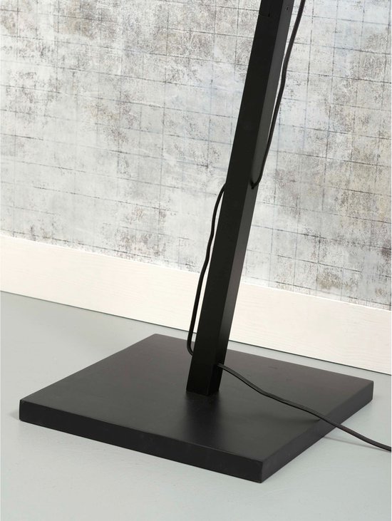 GOOD&MOJO Lampadaire Bhutan - Bamboe Zwart/ Naturel - 55x31x150cm - - Lampadaire Salon - Chambre