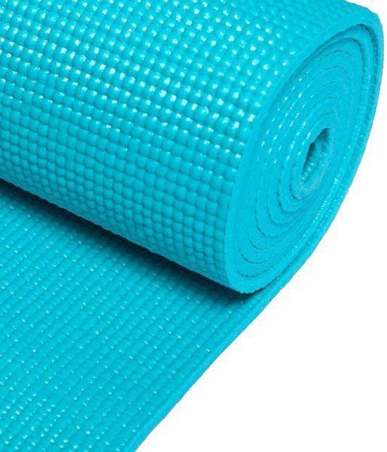 Yogi & Yogini yogamat turquoise - 63x185x0.5 cm - 1250 g van Yogi & Yogini — afbeelding 3