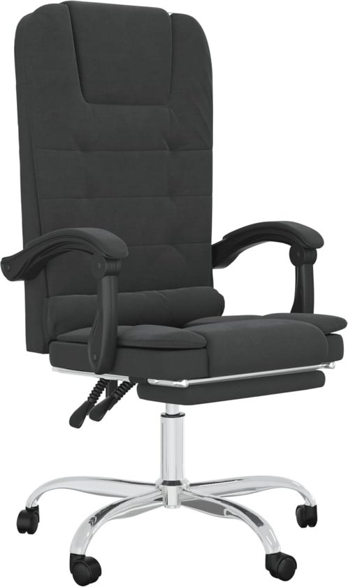 vidaXL - Kantoorstoel - massage - verstelbaar - kunstleer - zwart