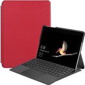 Case2go - Tablet Hoes geschikt voor Microsoft Surface Go - Tri-Fold Book Case - Rood